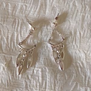 Silver dangle earrings